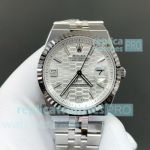 2025 New Copy Rolex Land-Dweller Swiss 7315 Automatic Silver Flat Jubilee Watch 